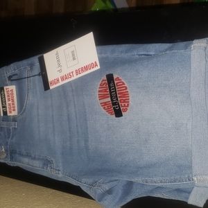 Jean High Waist Bermuda shorts